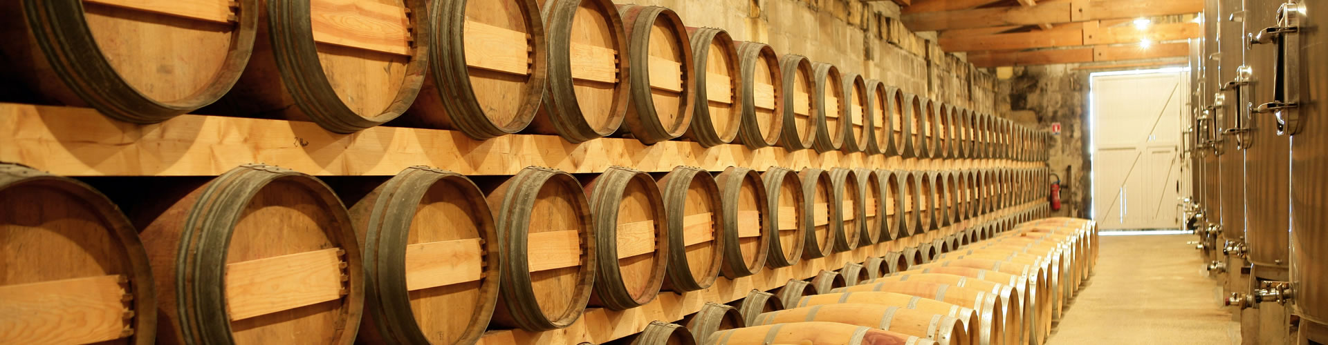Wine barrels at a California winery